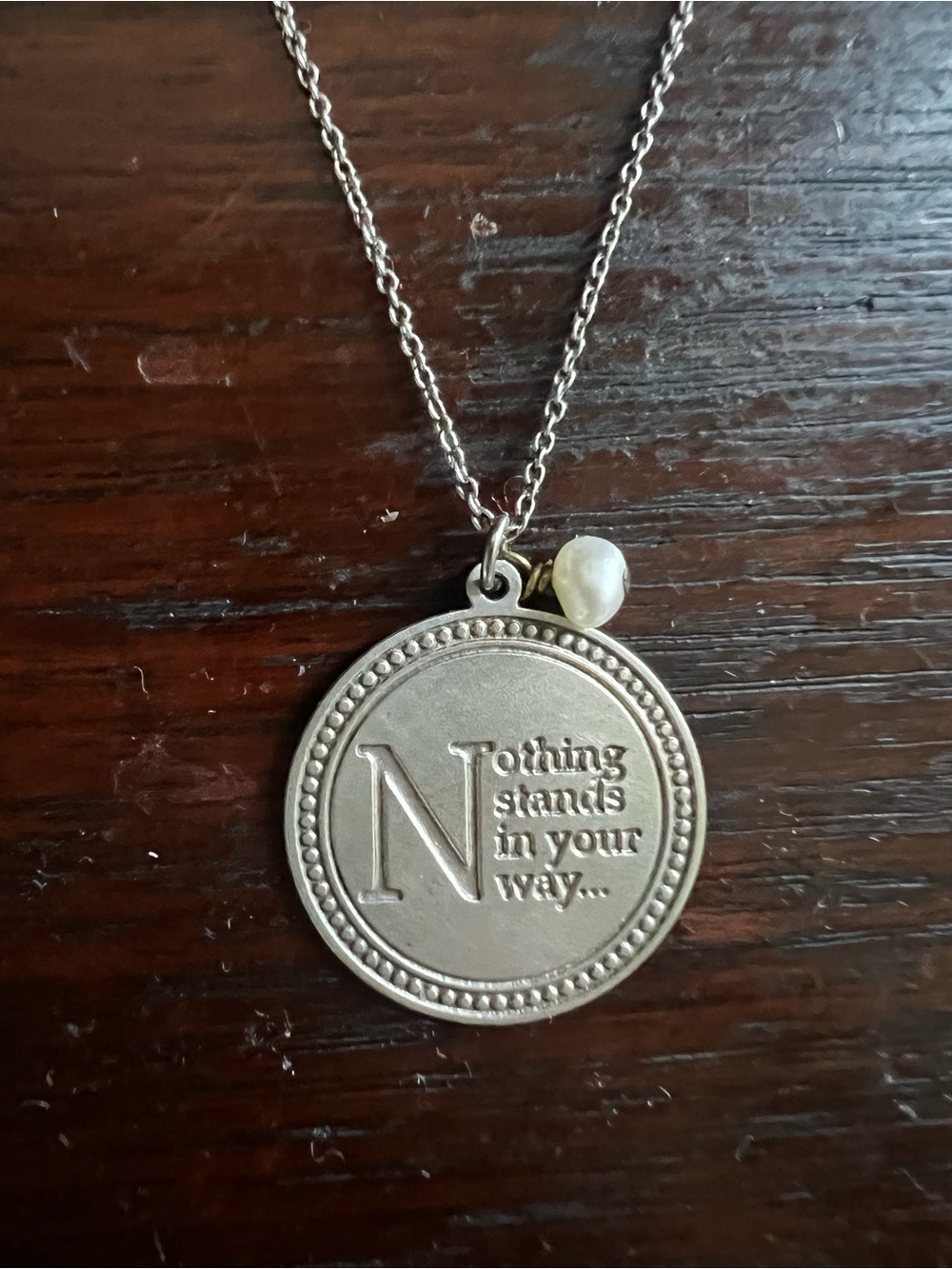 Silver “Nothing Stands in Your Way” Pendant Necklace
